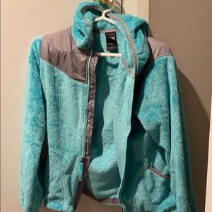 North face fleece jacket teal kids